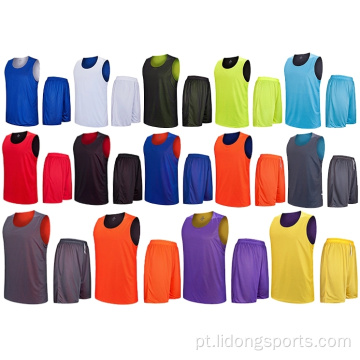 Jersey de basquete reversível Infiros Aceite seu próprio design de design de basquete de tecido respirável personalizado